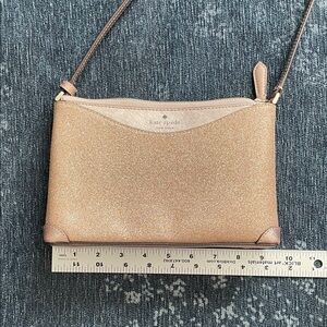 Kate Spade Glittery Gold Crossbody Bag EUC